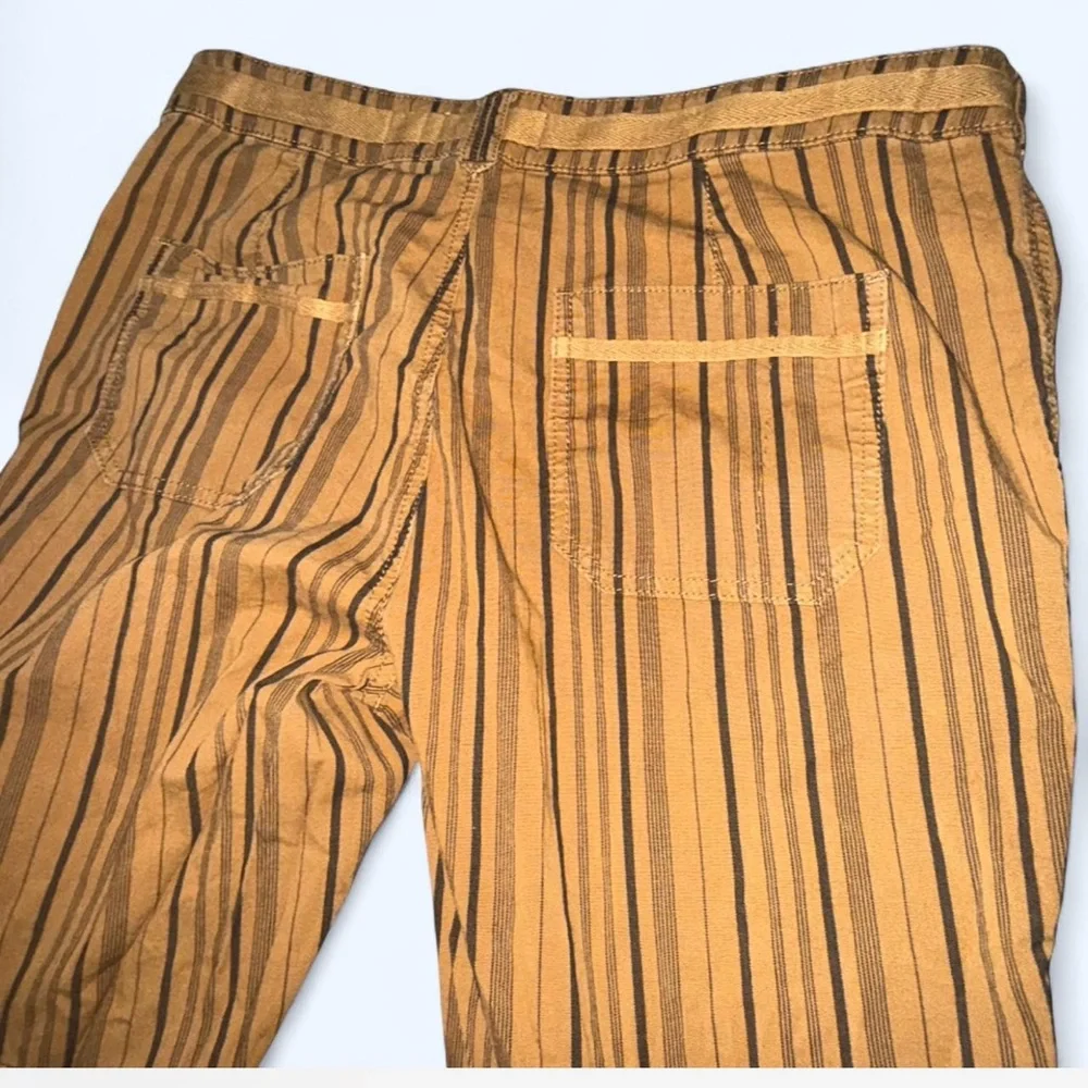 Brown Striped Casual Pants - Picture 4 of 5